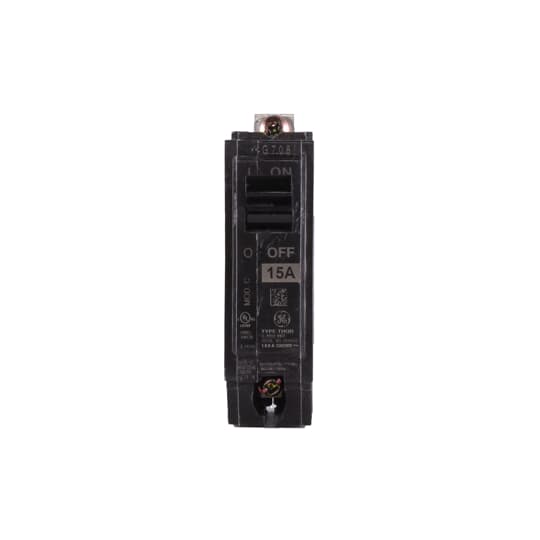 GE ABB - Circuit Breaker, 15 Amp, 1 Pole, 120/240 Volt - THQB1115