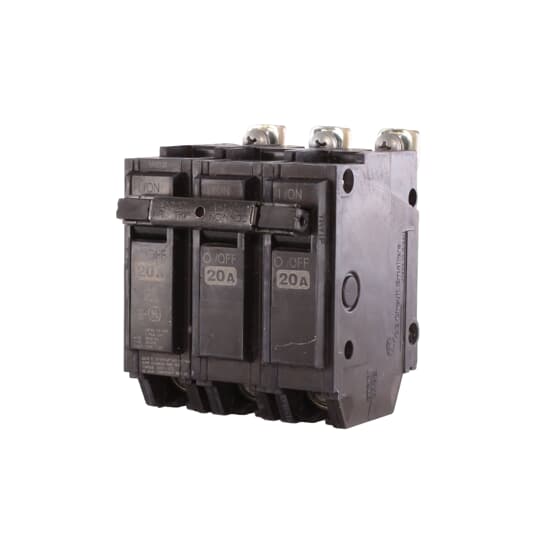 GE ABB - Circuit Breaker, 20 Amps, 3 Pole, 240 V - THQB32020