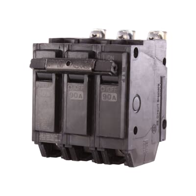 GE ABB - THQB Circuit Breaker- 90A, 240V, 3-Poles - THQB32090