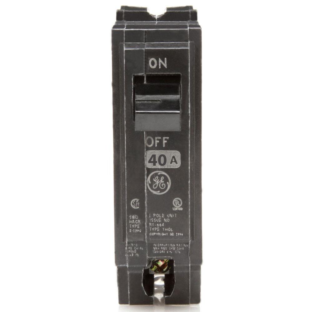 GE ABB - THQL - Circuit Breaker - 120 Volt - 40 Amp - 1 Pole - Indoor - THQL1140