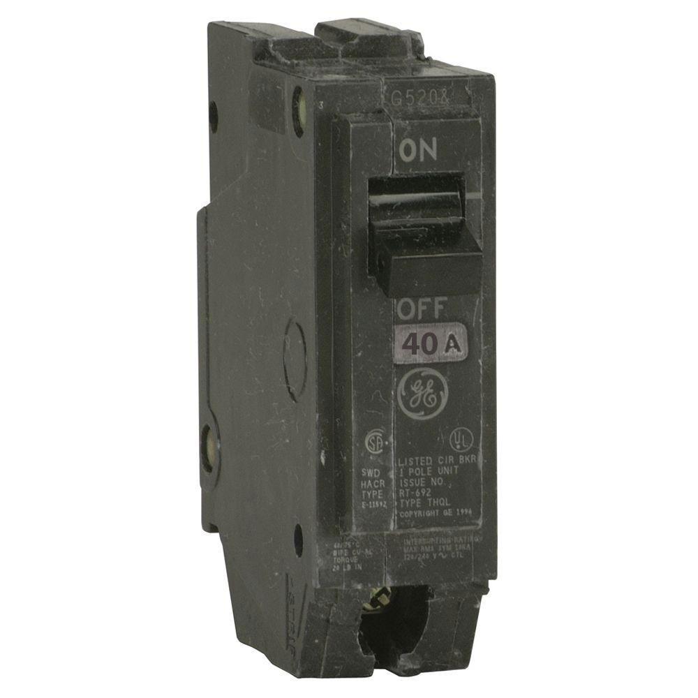 GE ABB - THQL - Circuit Breaker - 120 Volt - 40 Amp - 1 Pole - Indoor - THQL1140