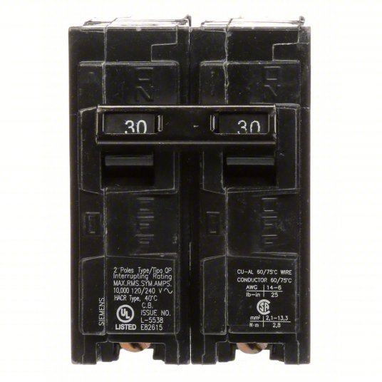 Siemens Q230 Circuit Breaker| 30 Amps, 2 Poles, 120/240 V