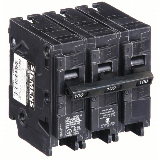 Siemens Q3100 Circuit Breaker | 100 A, 120/240V, 3 Poles