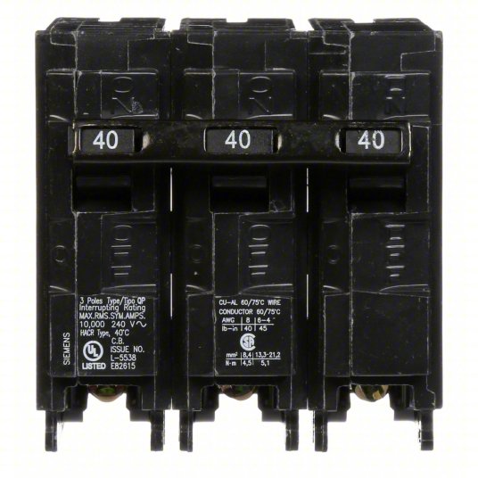 Siemens Q340 Circuit Breaker | 40 Amp, 3 Pole, 240V