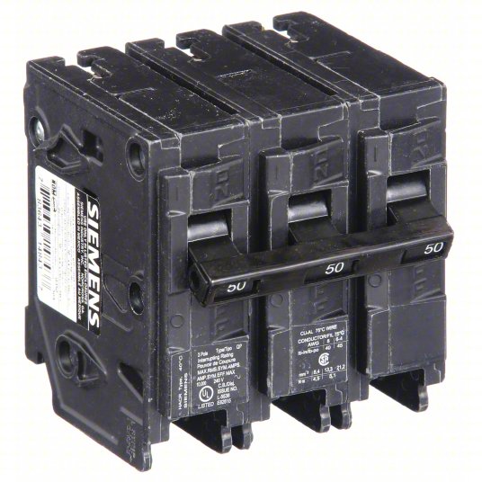 Siemens Q350 Circuit Breaker | 50 Amps, 3 Pole, 120V