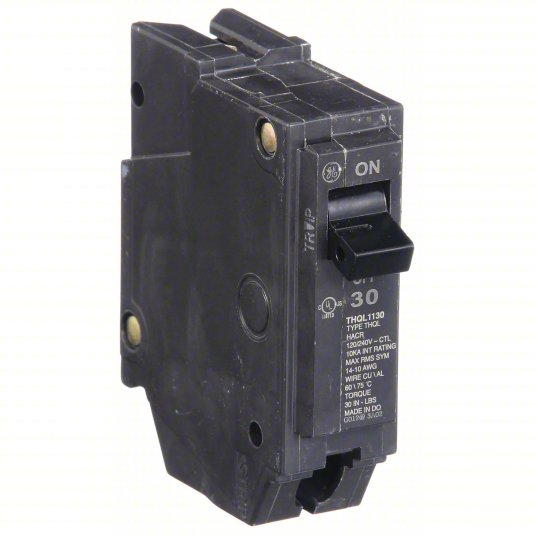 GE ABB THQL1130 Circuit Breaker | 30 A ,120/240V, 1 Pole