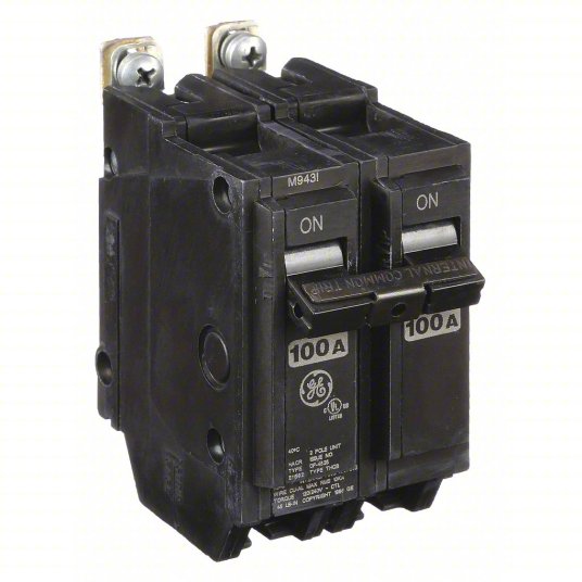 GE ABB THQB21100 Circuit Breaker | 100 Amp, 2 Pole, 120/240 V