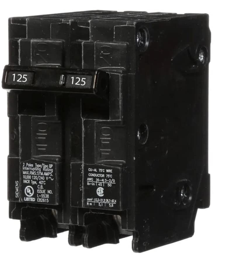 Siemens - Circuit Breaker, 125 Amps, 2 Pole, 120/240 V - Q2125