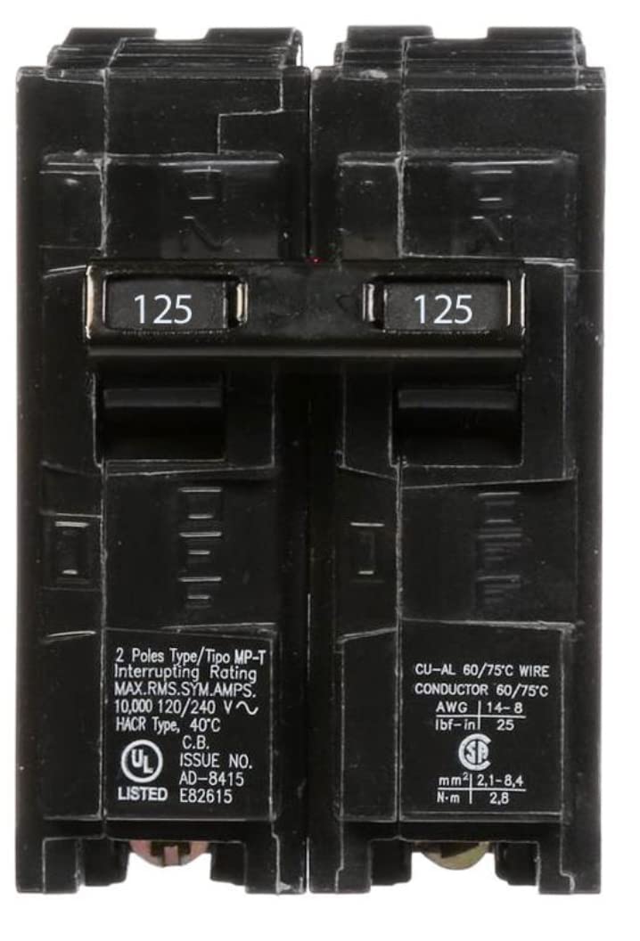 Siemens - Circuit Breaker, 125 Amps, 2 Pole, 120/240 V - Q2125