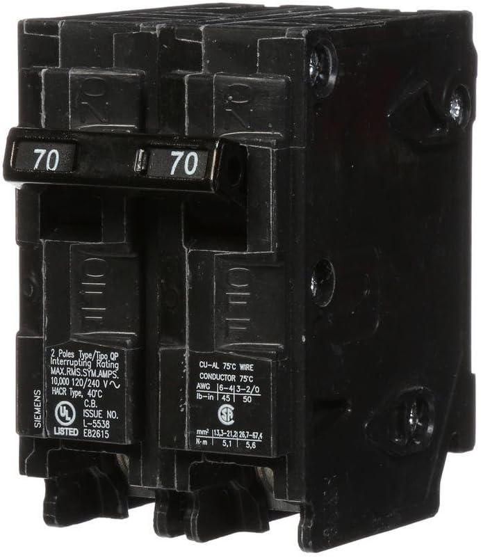 Siemens - Circuit Breaker, 70 Amps, 2 Poles, 120/240 V - Q270