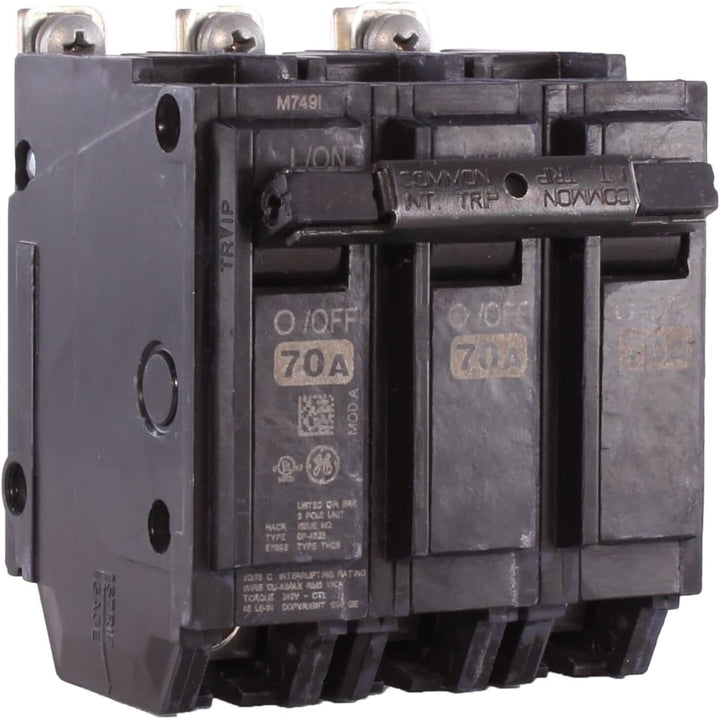 GE ABB - GE 70A, 3P, 240V, Molded Case Thermal Magnetic Circuit Breaker. NEW - THQB32070