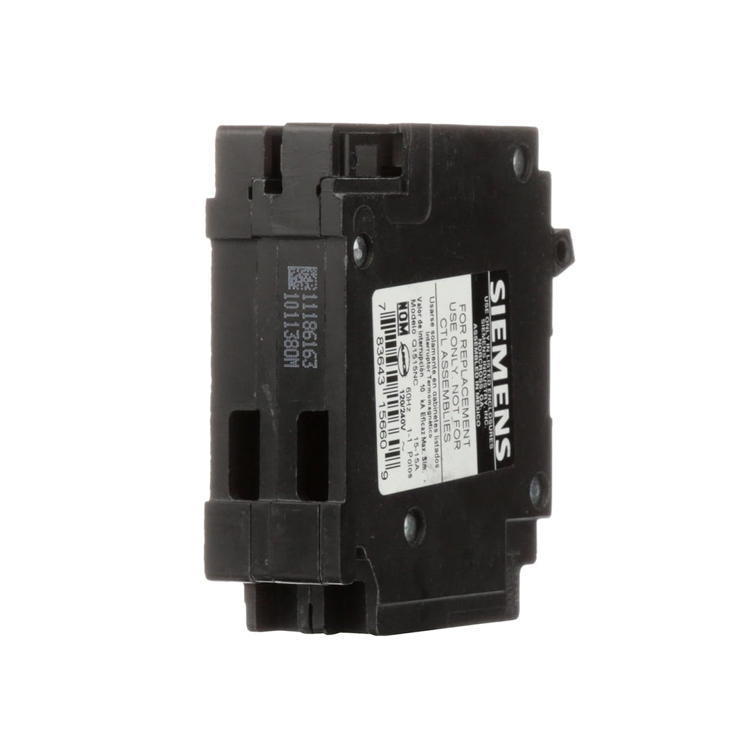 Siemens - Circuit Breaker, 15 Amps, 1 Pole, 120 V, Twin Tandem - Q1515NC