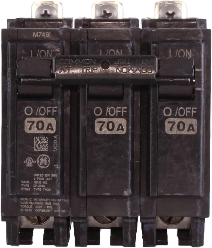 GE ABB - GE 70A, 3P, 240V, Molded Case Thermal Magnetic Circuit Breaker. NEW - THQB32070