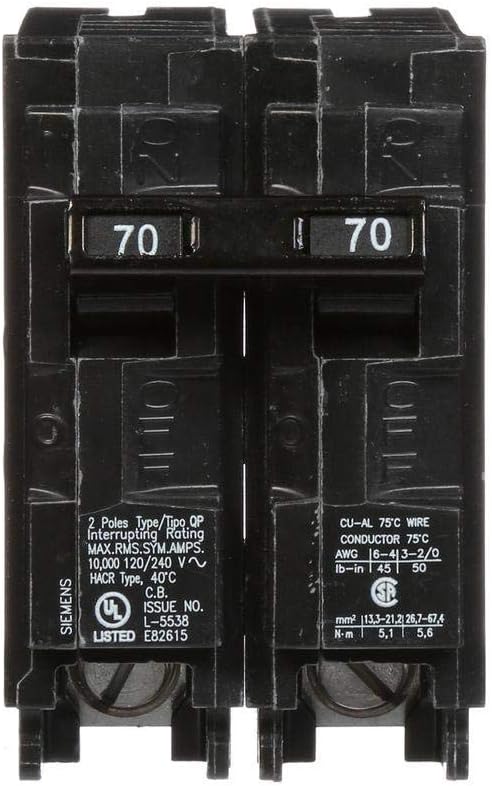 Siemens - Circuit Breaker, 70 Amps, 2 Poles, 120/240 V - Q270