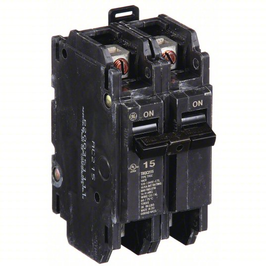 GE ABB THQC2115WL Circuit Breaker | 15A, 2 Pole, 240 V, Feed Thru