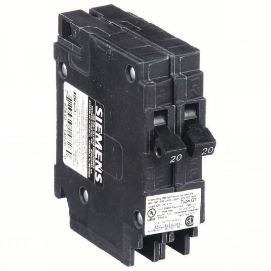 Siemens Q2020 Circuit Breaker | 20 Amps, 1 Pole, 120 V