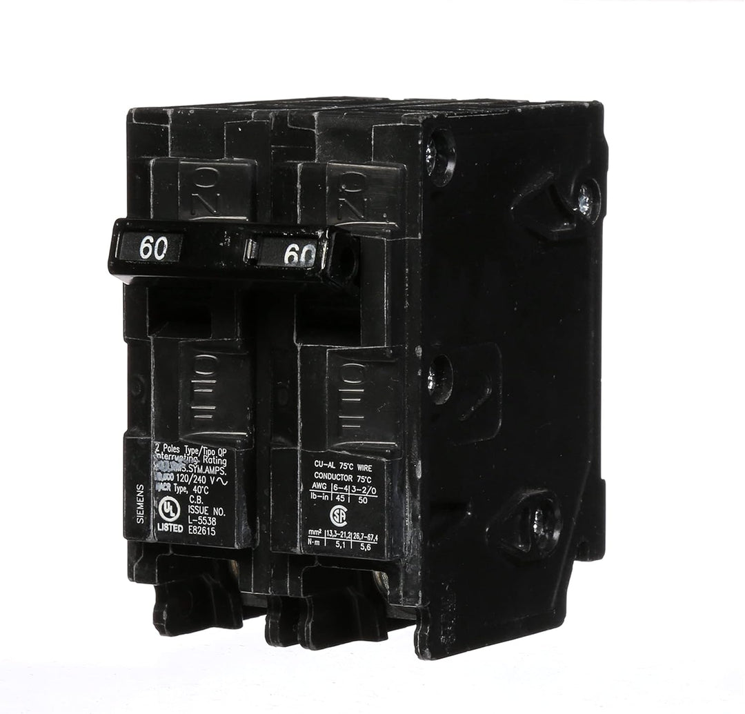 Siemens - Circuit Breaker, 60 Amps 2 Poles, 240 V - Q260