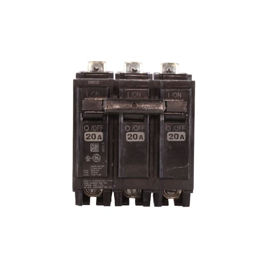 GE ABB - Circuit Breaker, 20 Amps, 3 Pole, 240 V - THQB32020
