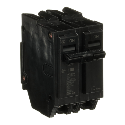 GE ABB - Circuit Breaker - 2 Pole, 240V AC - THQL21100