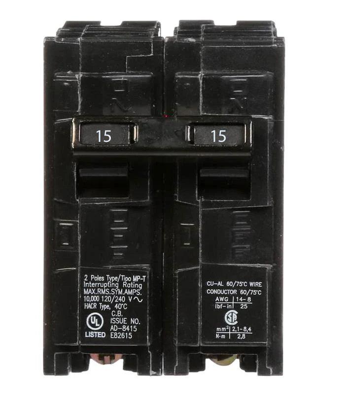 Siemens Q215 Circuit Breaker | 15 Amp, 240v, 2 Pole