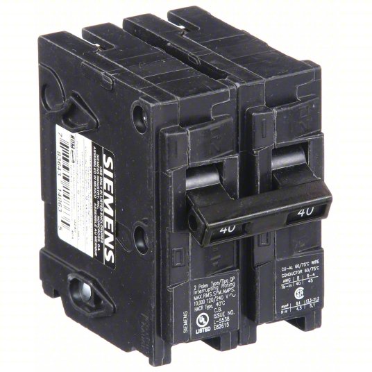 gobreaker.com Siemens Q240 40 amp breaker 2 pole 120/240V Type QP plug-in on a white background