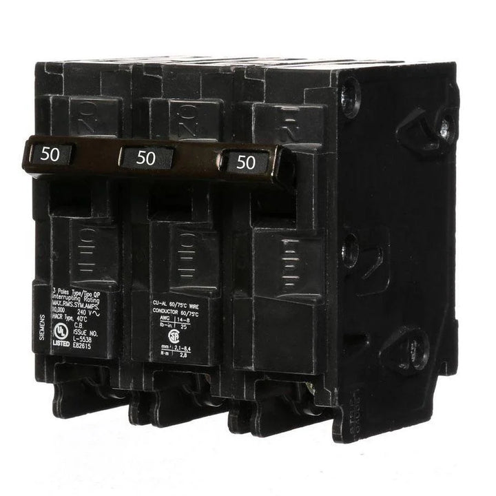 Siemens Q350 Circuit Breaker | 50 Amps, 3 Pole, 120V