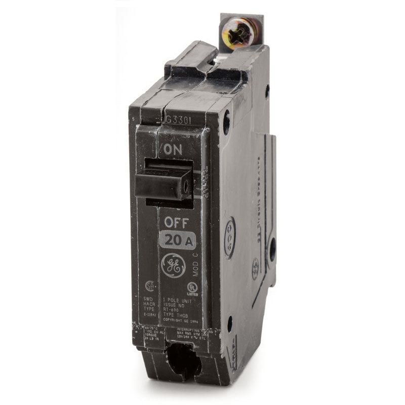 GE ABB - THQB - Circuit Breaker, 1 Pole, 20 Amps, 120/240 V - THQB1120