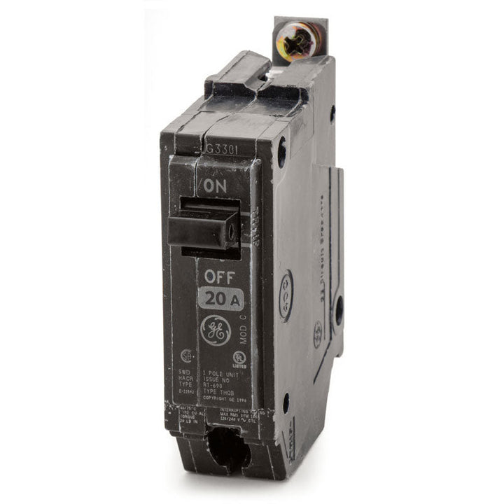 GE ABB - THQB - Circuit Breaker, 1 Pole, 20 Amps, 120/240 V - THQB1120