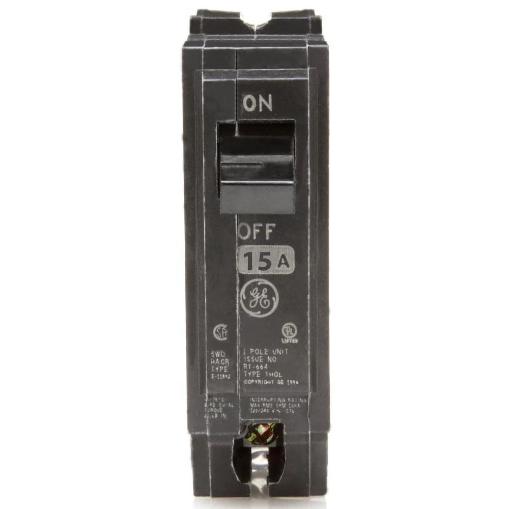 GE ABB THQL1115 Circuit Breaker | 1 Pole ,15 amps, 120/240 VAC