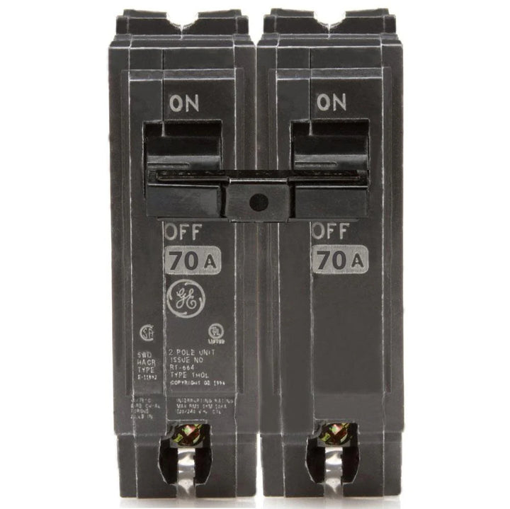 GE ABB THQL2170 Circuit Breaker | 70 Amps, 2 Pole, 120/240 V