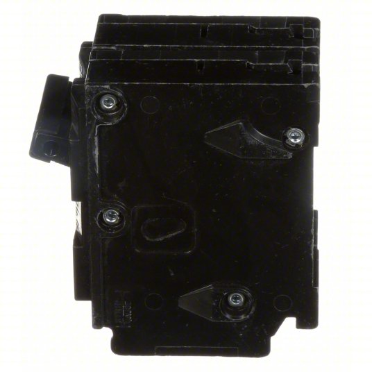 side view of Siemens Q215 15 Amp Circuit Breaker - 240V, 2-Pole, Thermal-Magnetic Protection for Overloads and Short Circuits.