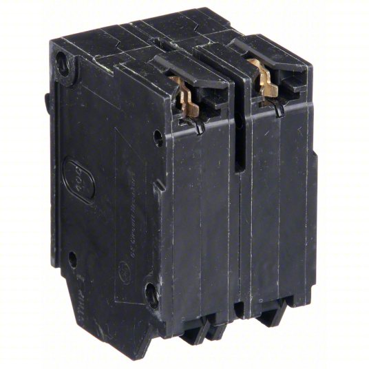 BlackGE ABB THQL21100 100 Amp Breaker, 2-Pole 120/240V THQL Q-Line Circuit Breaker
 breaker on a white background