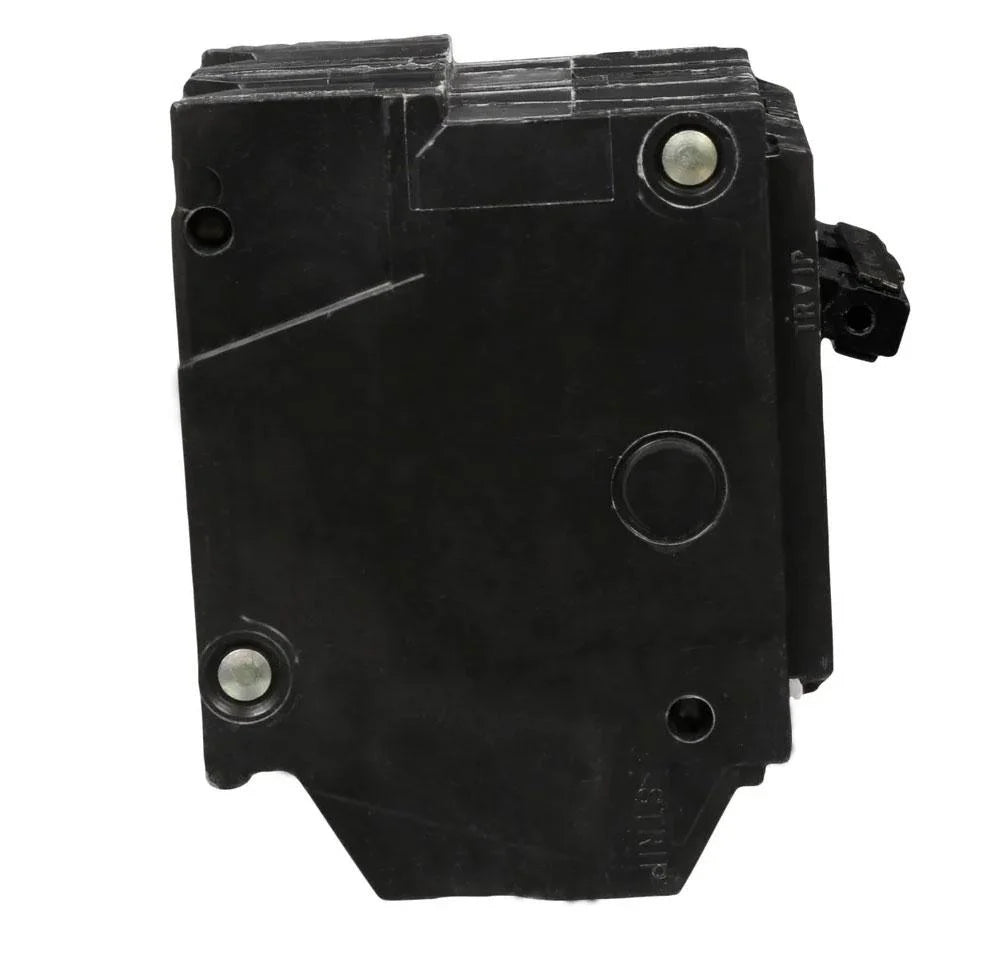 Black GE ABB THQL21100 100 Amp Breaker, 2-Pole 120/240V THQL Q-Line Circuit Breaker
 on a white background