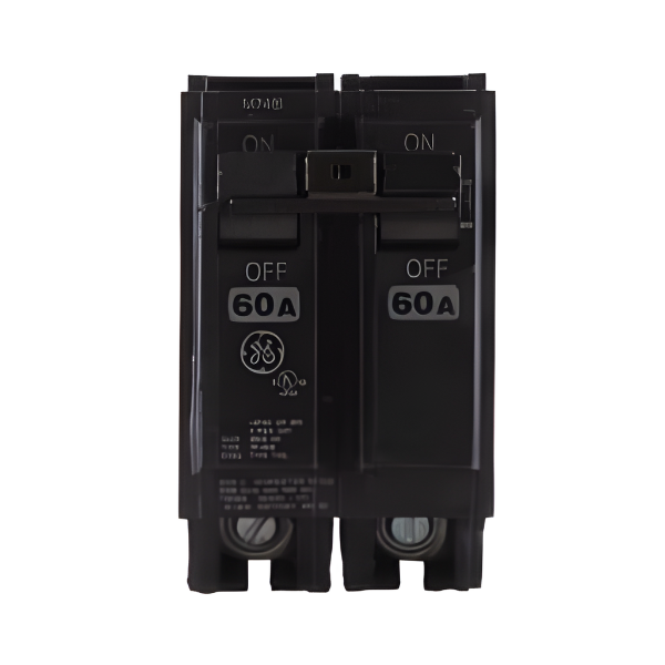 GE ABB THQL2160 60 amp circuit breaker, 2-pole 120/240V Q-Line breaker for residential and light commercial panels