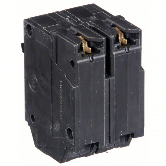 Black GE ABB THQL2160 60 amp circuit breaker, 2-pole 120/240V Q-Line breaker for residential and light commercial panels on a white background