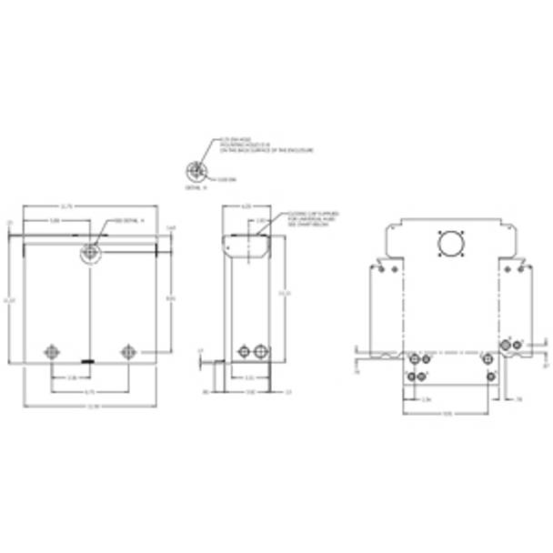 GE ABB -  125A NEMA 3R Main Lug Load Center | 8-Space - TLM812RCU