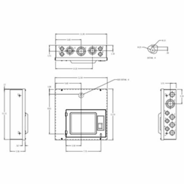 GE ABB - 125A NEMA 1 Main Lug Load Center | 8-Space, 16 Circuit - TLM812SCUD