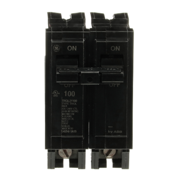 GE ABB - Circuit Breaker - 2 Pole, 240V AC - THQL21100