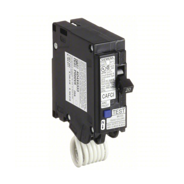 Siemens QA120AFC Arc Fault Circuit Interrupter Breaker | 20 Amp, 1 Pole