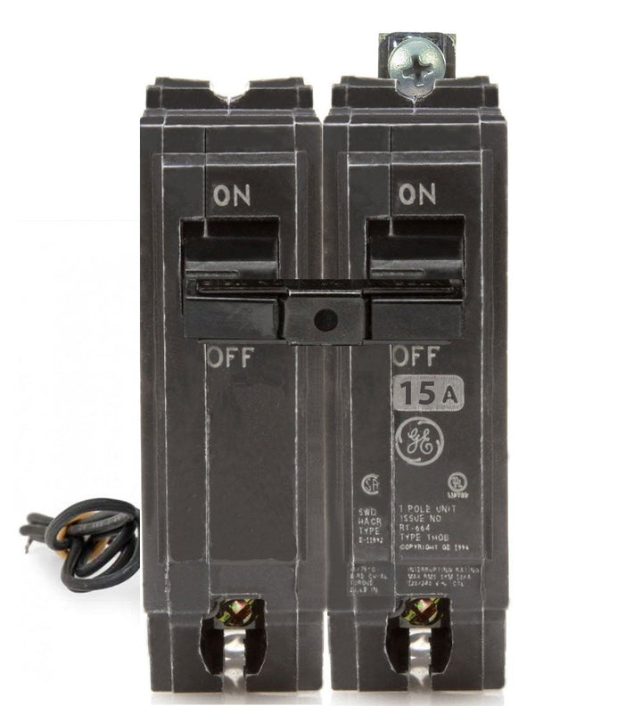 GE ABB - THQB - Circuit Breaker, 15 Amp, 1 Pole, 120v, Bolt On - THQB1115ST1