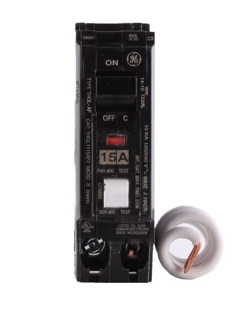 GE ABB THQL1115AF2 Circuit Breaker | 15 A, 120/240V, 1 Pole, AFCI
