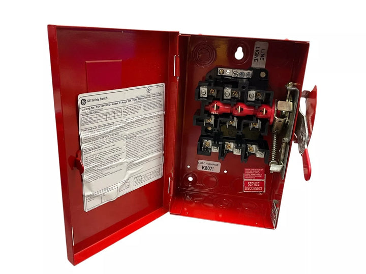 GE ABB - General Duty Fusible Safety Switch, 2 Pole, 240V AC - TG3221-VRED
