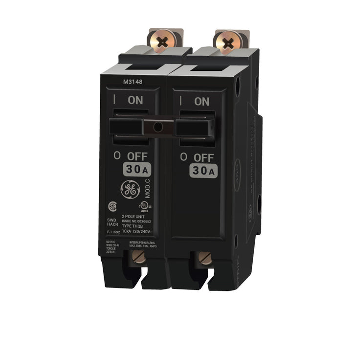 GE ABB - Circuit Breaker, 30 Amps, 2 Pole, 240 V, Bolt On - THQB2130