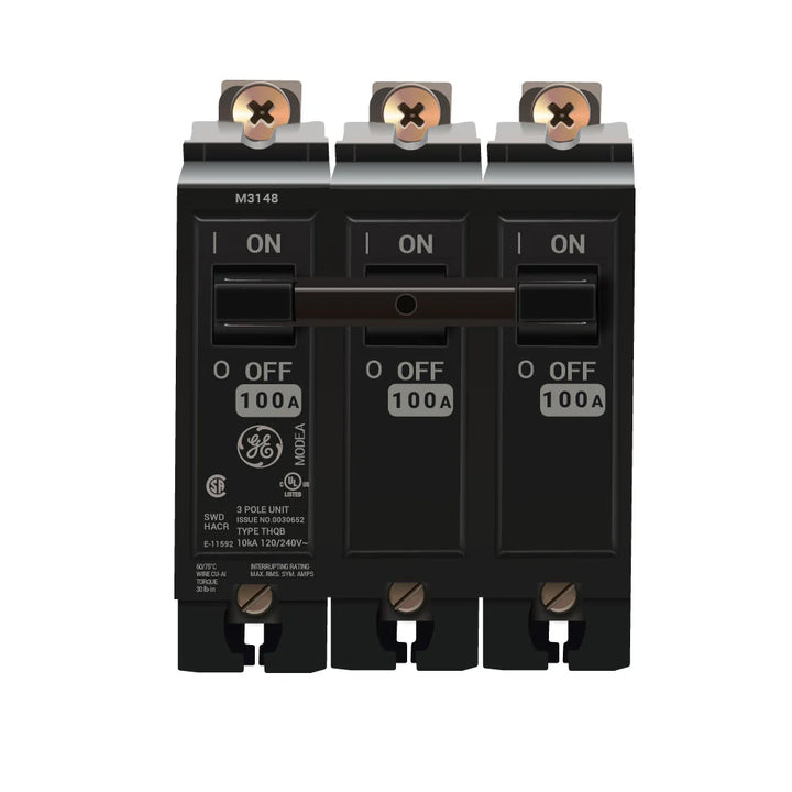 GE ABB THQB32100 Circuit Breaker | 100 Amp, 3-Phases, 240V